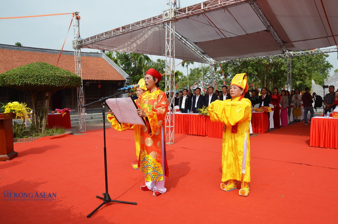 Cung tuyên văn tế Tiến sĩ Nguyễn Danh Nho. Ảnh: Phùng Nguyện/Mekong ASEAN.